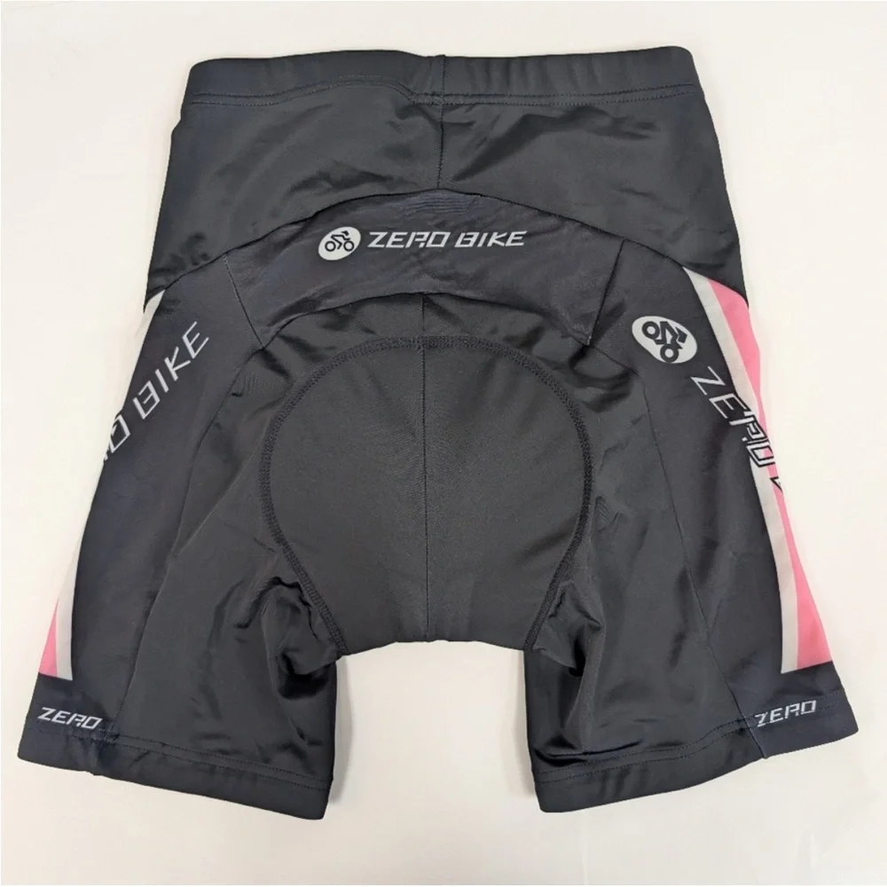 WOMENS BLACK AND PINK CYCLING BIKING ATHLETIC SHORTS SZ MED INDOOR CYCLING CLASS